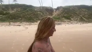 Latina Couple Fucks on Beach Publicly