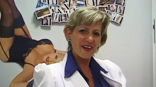 Mature Boss Swallows Employee's Load in Office
