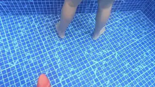 Curvy Stranger Takes a Poolside Creampie