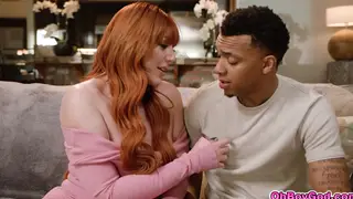 Redhead Stepmom Rewards Stepson with Interracial Anal and Deepthroat