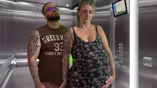 Pregnant Neighbor Drains Him in the Elevator