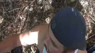 Mature Daddy Drains BBC Outdoors with Deep Throat