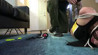 Bound Performer Endures Deepthroat While Restrained