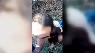 Outdoor Blowjob Between Interracial Couple