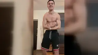 European Teen Strokes Hard Cock to Massive Finish