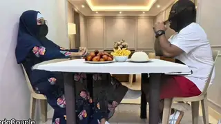 Petite Asian MILF Rides Stranger on Kitchen Date