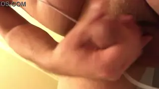 Solo Guy Works His Length in a Quick Handjob Clip