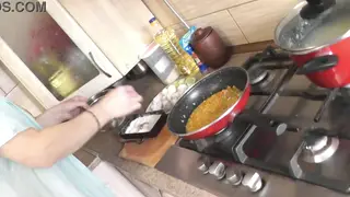 Hairy MILF Pleasures Herself to Orgasm in the Kitchen