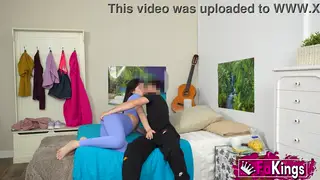 European Latina Rides Coach After Deep Throat
