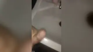 Club-Goer Strokes to Explosive Cumshot on Dance Floor