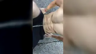 Public Lake Shower Turns Into Pissing and Rimming Session