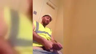 Mature Handyman Strokes His Thick Cock to a Hot Cumshot