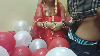 Indian Bride Takes Anal and Deepthroat on Wedding Night