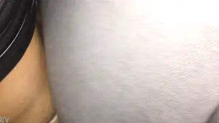 Crossdresser Flashes White Thong During Cinema Hookup