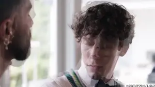 Hairy Twink Learns Bareback from Partner