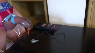 Solo Stud Milks Thick Load with Electro Stimulation