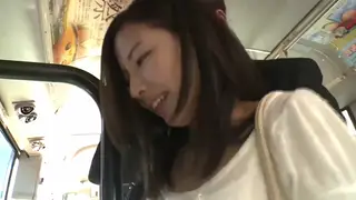 Petite Japanese Office Worker Takes Cumshot in Car