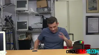 Amateur Artist Auditions with BBC Blowjob at Desk