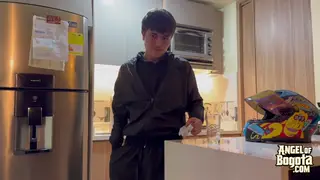 Latino Twink Takes Deepthroat and Spanking POV
