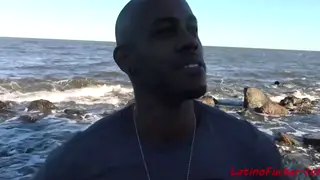 Mature Man Barebacks a Twink on the Beach for Cash