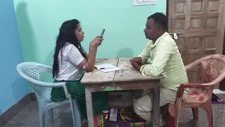 Busty Indian Teen Fucked by Tutor at Desk