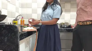Indian Teen Experiences First Time with Teacher at Desk