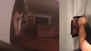 Latino Jock Feeds His Thick Cock Through a Glory Hole