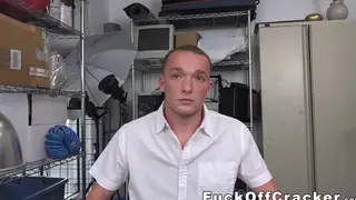Young Employee Takes BBC Bareback at Desk