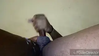 Ebony Stud Strokes Massive BBC to Explosive Cumshot