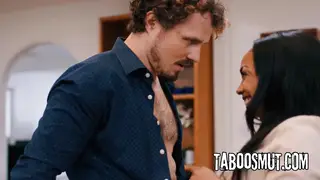 Ebony MILF Takes Interracial Cock Deep in Kitchen Encounter