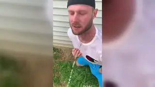 Latino Couple Enjoys Outdoor Pissing in Public Setting