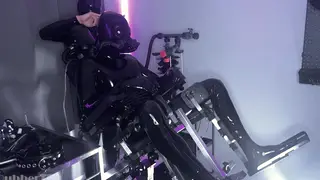 Bound Twink Endures Machine Milking in Latex Gear