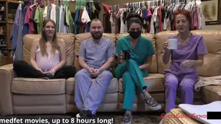 Pregnant Blonde Edges Herself in Latex Medical Play