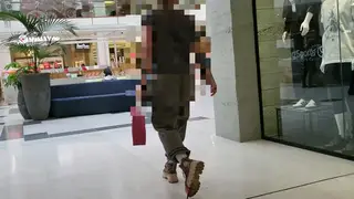 Tattooed MILF Flashes Pierced Body in Public Spaces
