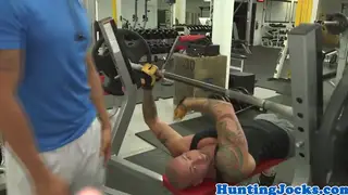 Muscular Gym Stud Takes a Hard Ass Fucking