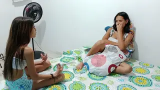 Interracial Stepsisters Explore Lesbian Passion Together