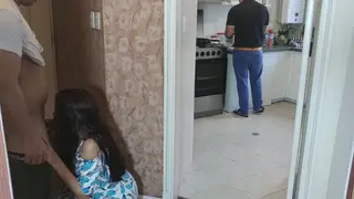 MILF Cuckolds Husband with BBC in Kitchen