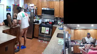 Blonde Wife Takes It Hard in the Kitchen