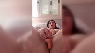 Voluptuous Latina Rides Double Dildo to Screaming Orgasm