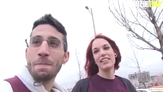 Petite Latina With Ink Picks Up a Stranger