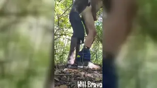 Hairy Bottom Takes a Monster BBC Bareback Outdoors