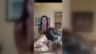 Busty Amateurs Share Two Cocks in Wild Home Threesome