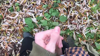 Teen Twink Jerks Outdoors to a Facial Finish