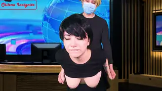 Trans Cheerleader Performs Office Blowjob and Rides to Oral Finish