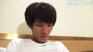 Japanese Guy Stroking His Big Cock Alone