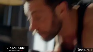 Busty Brunette Enjoys Interracial Threesome With Coach