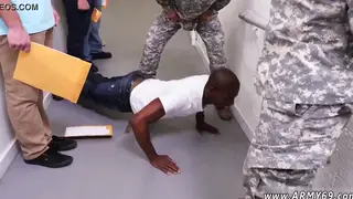 Military Recruit Endures Medical Inspection Blowjob