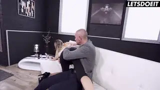 European Blonde Endures Rough Anal and Deep Throat Fucking