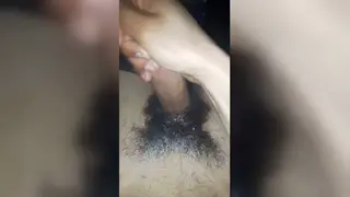 Hairy Latino Bear Enjoys a Slow Handjob Massage