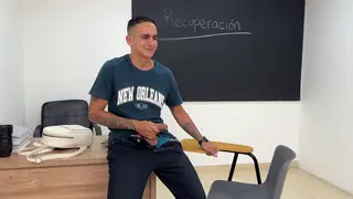 Latina Student Rides Boyfriend in Classroom Study Break